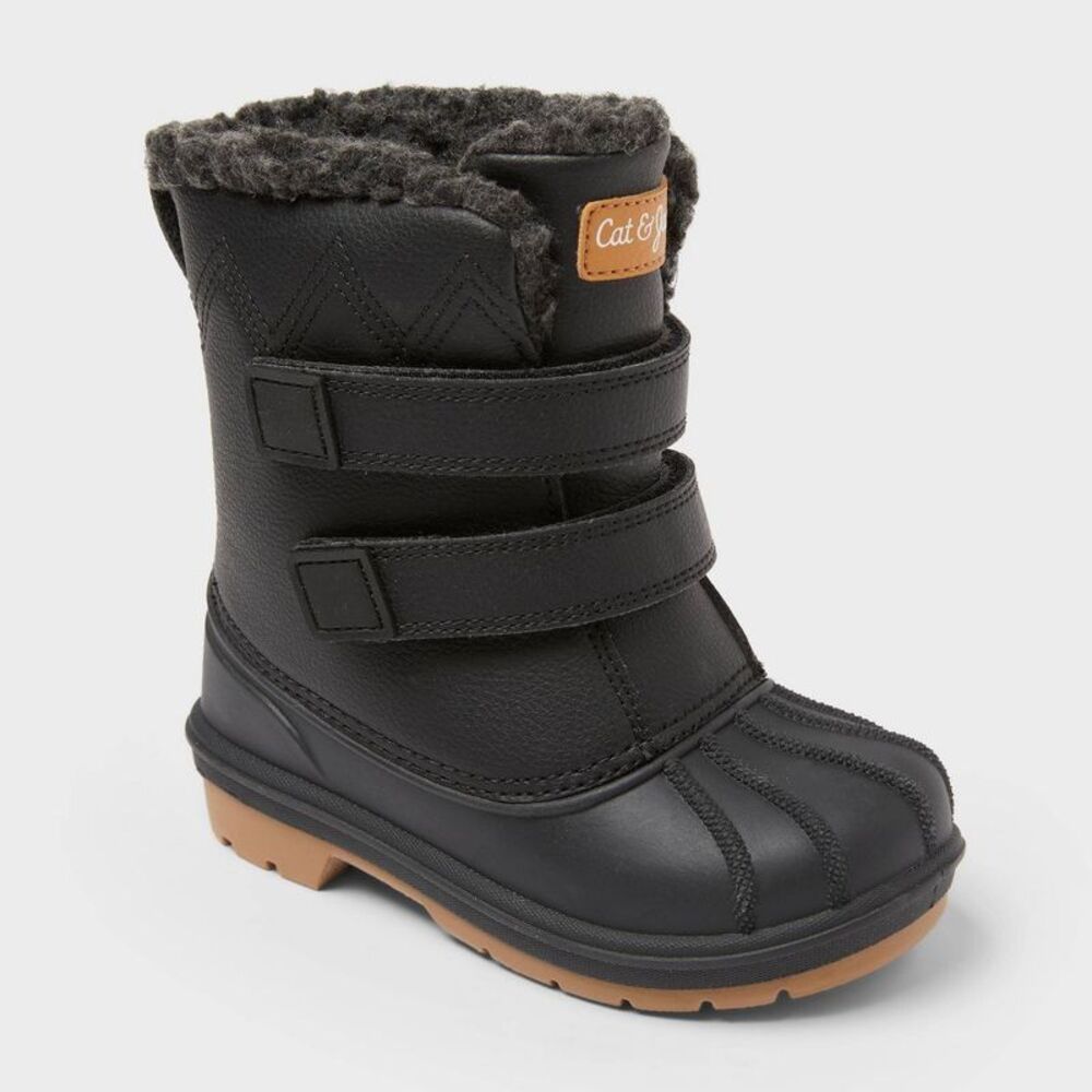 Toddler Denver Winter Boots - Cat & Jack Black 6T